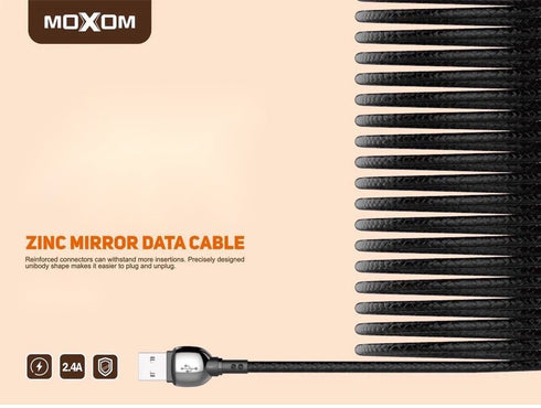 4 Meter MOXOM MX-CB44 (4M) Charging & Data Cable For Micro - Black - WooTech Online Shopping In SA
