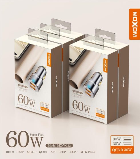 60w car charger MX VC 22