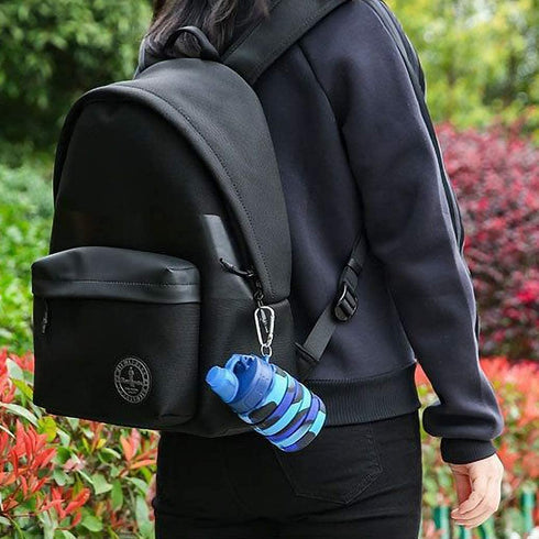 500ML Collapsible Silicone Travel Sport Water Bottle