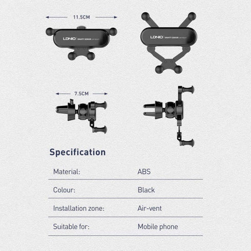 LDNIO MG03 Gravity Mechanical Car Mount