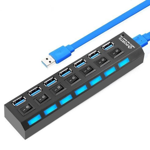 7 Ports USB 3.0 Hub with Independent Switch - WooTech Online Shopping