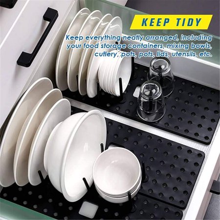 Adjustable Non-Slip Storage Kitchen Draining Rack