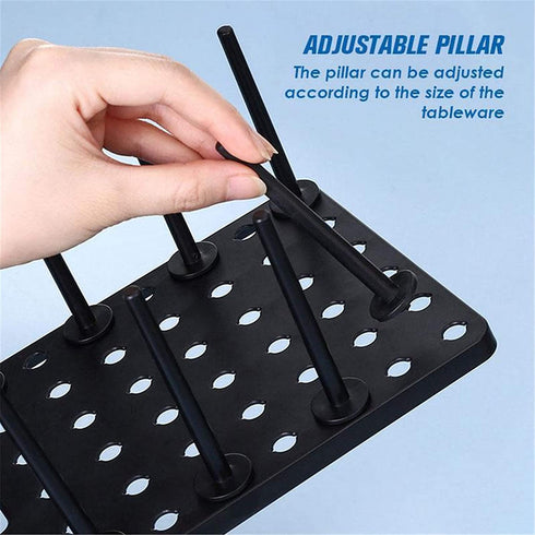 Adjustable Non-Slip Storage Kitchen Draining Rack
