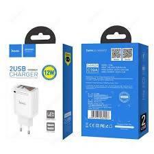 HOCO C39A Digital Display Dual USB Wall Charger EU Plug Adapter for Phone