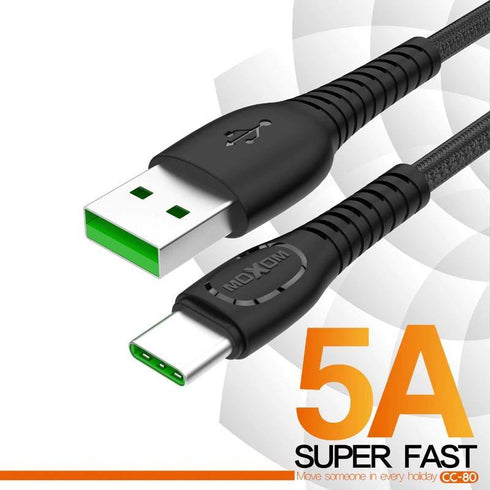 Moxom super fast cable 5a cc-80 black