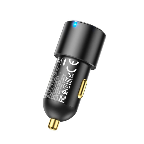 Hoco NZ6 45W Dual PD+QC3.0 3 Ports Mini Car Charger - Black