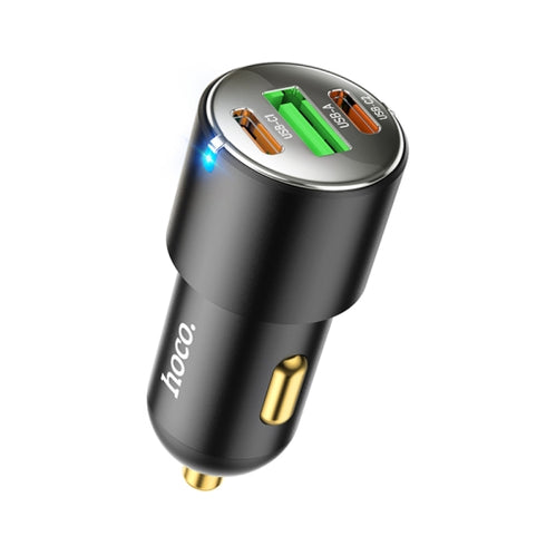 Hoco NZ6 45W Dual PD+QC3.0 3 Ports Mini Car Charger - Black