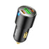 Hoco NZ6 45W Dual PD+QC3.0 3 Ports Mini Car Charger - Black