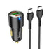 Hoco NZ6 45W Dual PD+QC3.0 Car Charger With Type C Cable