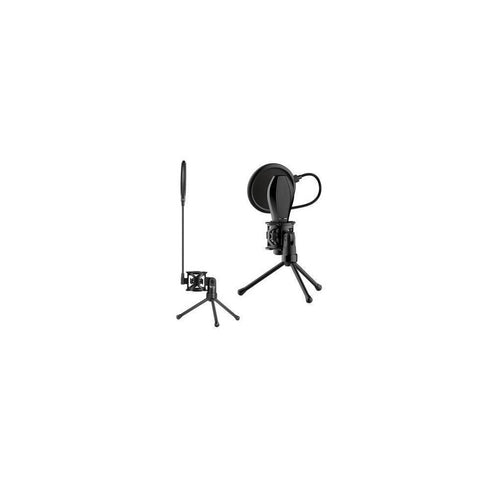 Andowl Mini Microphone Pop Filter Shockproof Desktop Stand PS-2