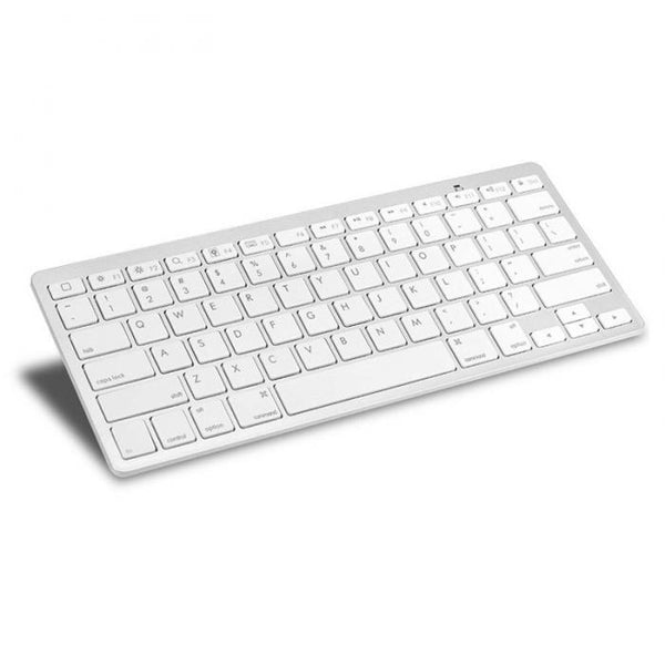 Ultra-slim Wireless 3.0 Bluetooth Keyboard For PCs, Apple Series & Android Devices - White - WooTech Online Shopping