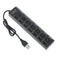7 Ports LED USB 2.0 Hub Power on/off Switch For PC,Laptop Black