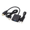 HDMI to VGA Converter Adapter Cable with 3.5mm Audio and USB power cable - Black