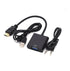 HDMI to VGA Converter Adapter Cable with 3.5mm Audio and USB power cable - Black