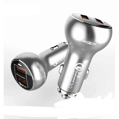 Moxom fast car charger with cable kc-13 - WooTech Online Shopping