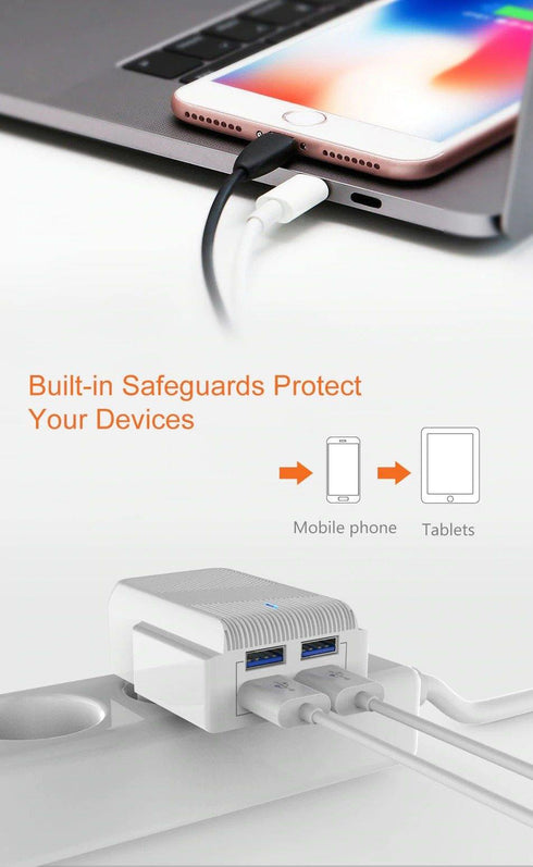 Moxom Smart IC 4 USB Port AUTO ID 4.4A Wall phone Charger Kh-40y