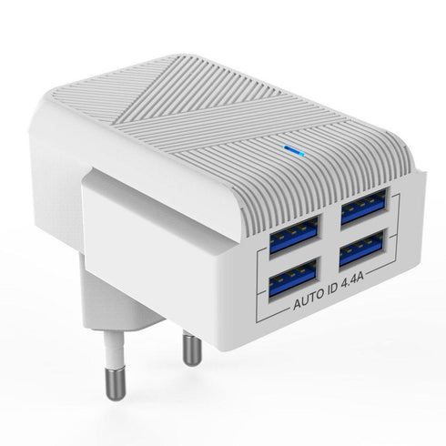 Moxom Smart IC 4 USB Port AUTO ID 4.4A Wall phone Charger Kh-40y