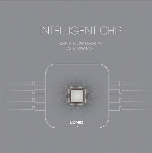 Ldnio A8101 - 8 USB Port Charger - For Mobile Phone Quick Charge 3.0 - Rose Gold