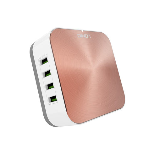 Ldnio A8101 - 8 USB Port Charger - For Mobile Phone Quick Charge 3.0 - Rose Gold