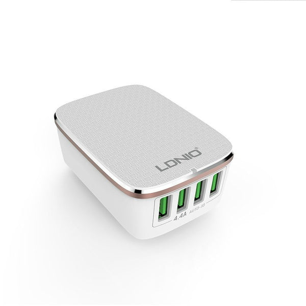 LDNIO 4 Port Travel Charger - White (A4404) - WooTech Online Shopping