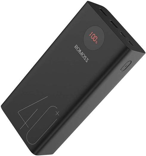 Romoss Powerbank 40000MAH POWER BANK 18W PD USB C Fast Charge Battery Bank