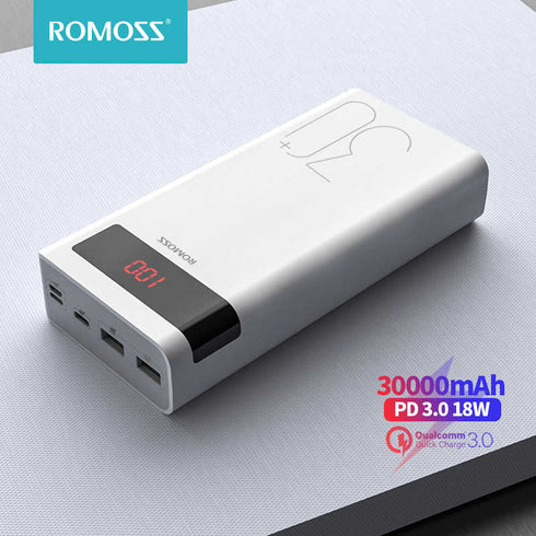 ROMOSS PowerBank Sense 8P+ 30000mAh PD Quick Fast Charge 3.0