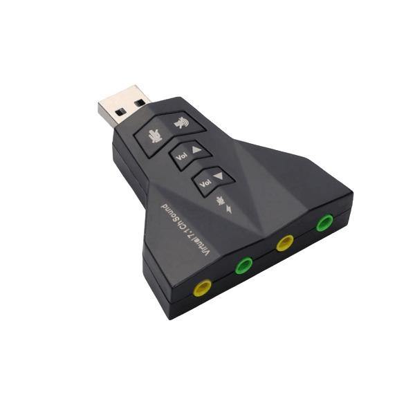 USB Sound Card Adapter Virtual 7.1 Channel - 4port - WooTech Online Shopping