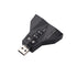 USB Sound Card Adapter Virtual 7.1 Channel - 4port