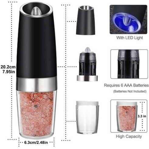 Gravity Electric Automatic Salt & Pepper Grinder