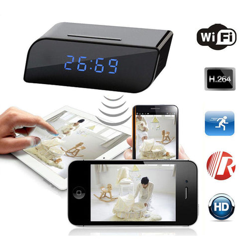 Wireless Mini Wifi Clock Camera View it from Mobile