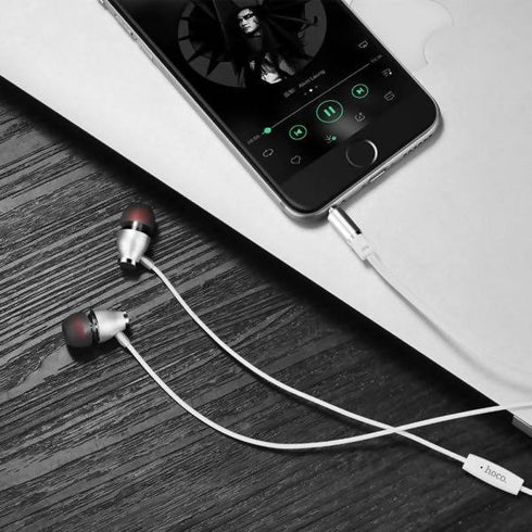 hoco ariose universal earphones with mic m28 white