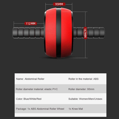 ABS Abdominal Silent Wheel Roller With Mat - WooTech Online Shopping In SA