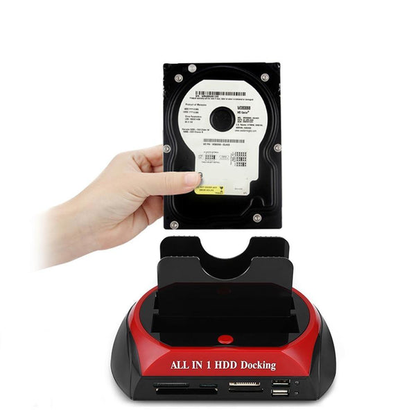 All-in-1 Dual Hard Drive HDD Docking Station with One Touch Backup for 2.5"/3.5" SATA IDE - WooTech Online Shopping In SA