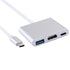 Aluminum Usb-c to Hdmi 3.1 Converter HDMI/USB 3.0/TypeC For macbook- SIlver