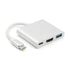 Aluminum Usb-c to Hdmi 3.1 Converter HDMI/USB 3.0/TypeC For macbook- SIlver