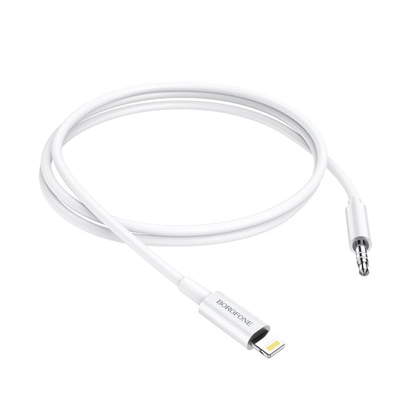 Borofone BL9 Lightning to Audio Conversion Cable 1m - White - WooTech Online Shopping In SA