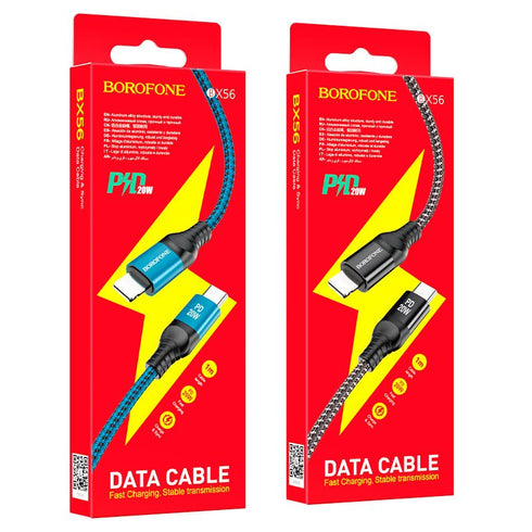 Borofone BX56 PD 20W USB-C to Lightning Cable (Black) - 1M