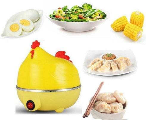 Woo Chicken Shape 7 Egg Boiler - Yellow