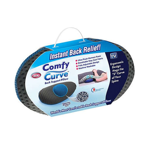 Comfy Curve Back Support Pillow - Grey - WooTech Online Shopping In SA
