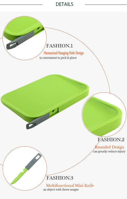 Cutting Board With Pairing knife - Green