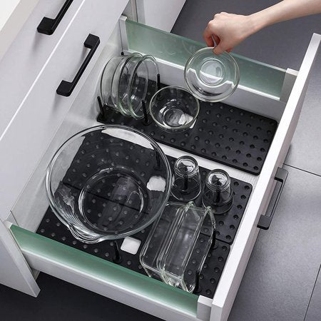 Adjustable Non-Slip Storage Kitchen Draining Rack