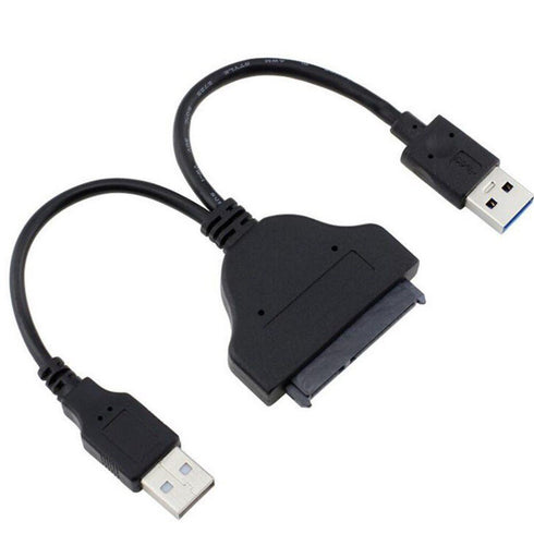 Dual USB 3.0 & USB 2.0 SATA Adapter Cable - Black