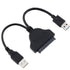 Dual USB 3.0 & USB 2.0 SATA Adapter Cable - Black