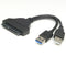 Dual USB 3.0 & USB 2.0 SATA Adapter Cable - Black