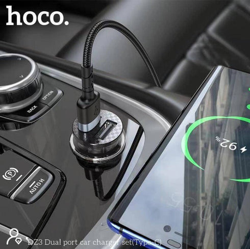 DZ3 Car Charger Set 2USB 2.4A Car Charger Set With Micro Cable