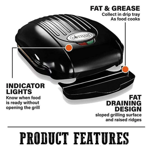 Electric Grill Toaster With Nonstick Copper Surface