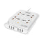 6 USB Fireproof Power Socket - 10A - White