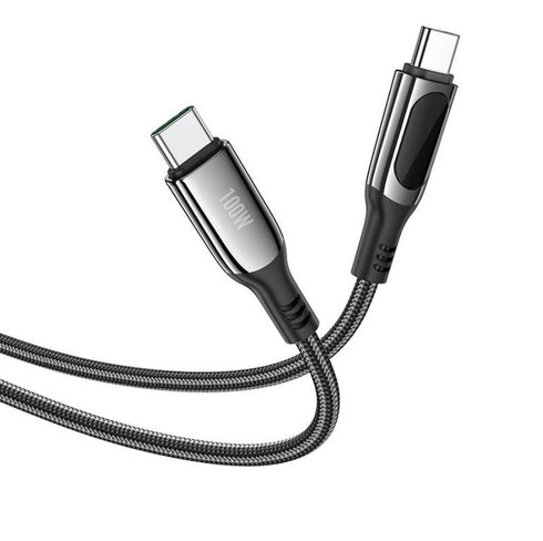 Fast Charging Data USB Type-C to Type-C Cable Charging Power Display S51