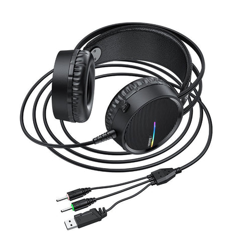 Gaming headset/ Headphones USB + AUX - Hoco W100