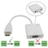 HDMI to VGA Converter Adapter Cable with 3.5mm Audio and USB power cable - White